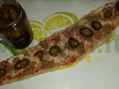 Pica iš gruziniško lavašo su tunu ir jalapeño Žingsnis 6