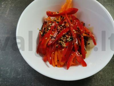 Spring roll su krevetėmis ir daržovėmis Žingsnis 2