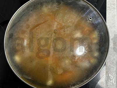 Kepinys iš garinto ir raudono ryžių su kiauliena Žingsnis 8