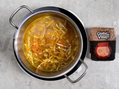 Sotūs lęšių ir kopūstų sriuba Žingsnis 7