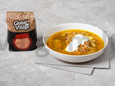 Sotūs lęšių ir kopūstų sriuba pagrindine nuotrauka