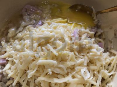 Avižiniai blynai su kumpiu ir sūriu Žingsnis 4