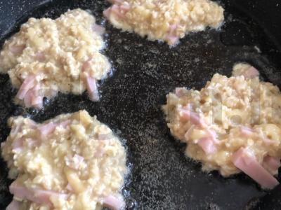 Avižiniai blynai su kumpiu ir sūriu Žingsnis 6