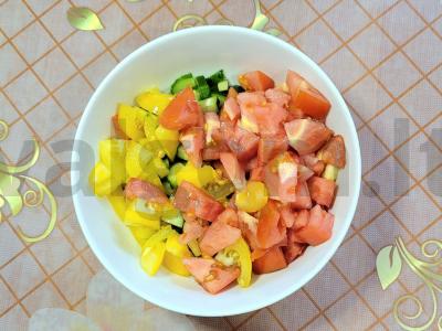 Sultingas salotas „Ryški daržovių lysvė“ Žingsnis 3