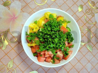 Sultingas salotas „Ryški daržovių lysvė“ Žingsnis 4