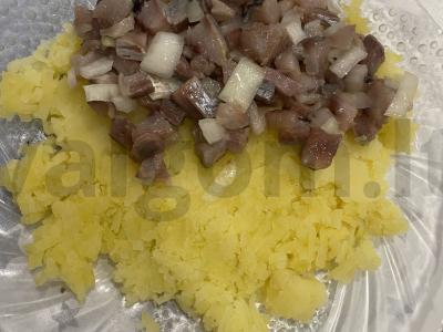 Vegetariškas salotas „Po kailiu“ Žingsnis 4