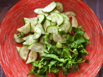 Salotos su keptu avinžirniu ir pievagrybiais Žingsnis 2