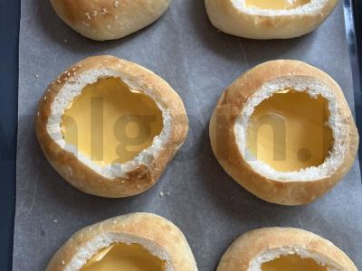 Uždaras burgeris su rūkyta mėsa Žingsnis 1