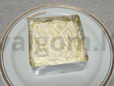 Silkė po šubė su obuoliu ir granato sėklomis Žingsnis 5