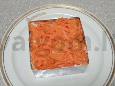 Silkė po šubė su obuoliu ir granato sėklomis Žingsnis 6