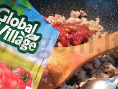 Penne su faršu ir šviežiais daržovėmis Žingsnis 2