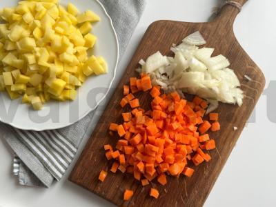 Grietinėlės sriuba su orzo makaronais Žingsnis 3