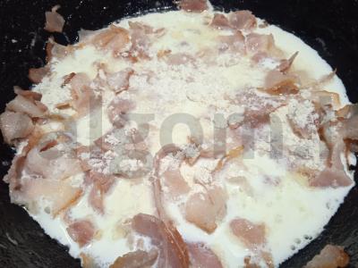 Makaronai-kriauklės „Carbonara“ Žingsnis 4