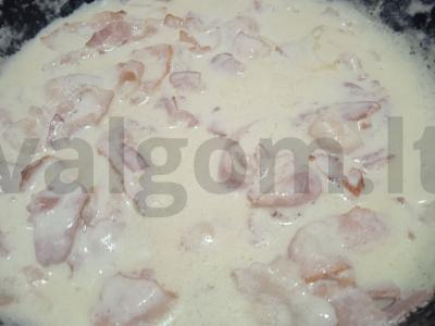 Makaronai-kriauklės „Carbonara“ Žingsnis 5