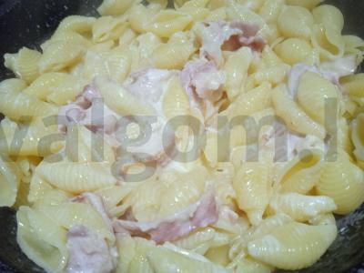 Makaronai-kriauklės „Carbonara“ Žingsnis 7