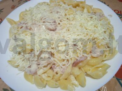 Makaronai-kriauklės „Carbonara“ Žingsnis 8