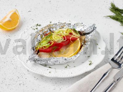 Tilapijos filė su daržovėmis pagrindine nuotrauka