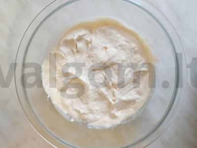 Varškės apkepas su apelsinų žievele Žingsnis 3