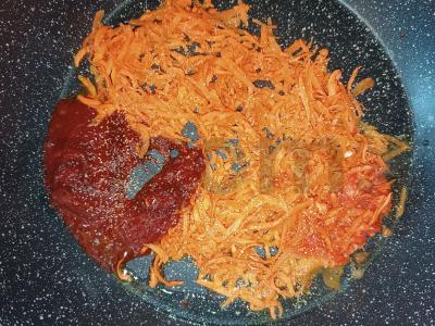 Makaronų lizdai keptuvėje Žingsnis 2