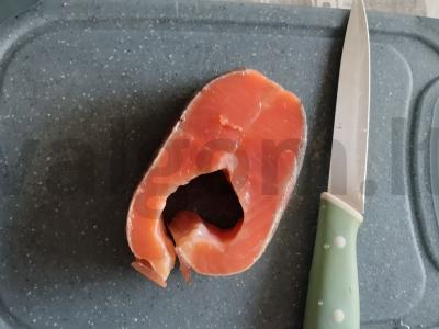 Salotos su lašiša ir daržovėmis Žingsnis 3