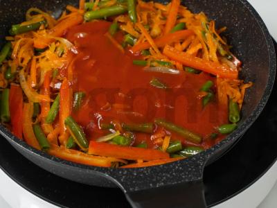 Keptas menkės filė po daržovių „šaliku“ Žingsnis 10