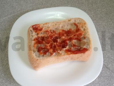 Sumuštinis su dešra, kiaušiniu ir grūdėta garstyčia Žingsnis 1