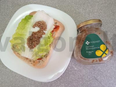 Sumuštinis su dešra, kiaušiniu ir grūdėta garstyčia Žingsnis 3