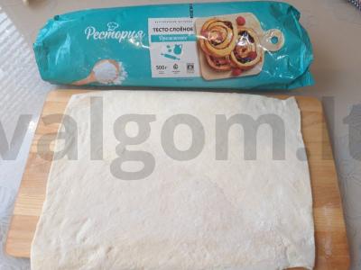 Sluoksniuoti trikampiai su mėsa Žingsnis 3