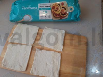 Sluoksniuoti trikampiai su mėsa Žingsnis 4