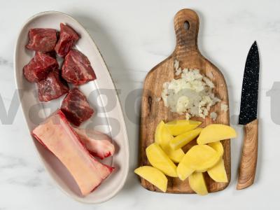 Bozbaš iš jautienos Žingsnis 1