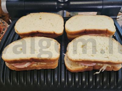 Karšti sumuštiniai su kumpiu ir linų sėmenimis Žingsnis 3