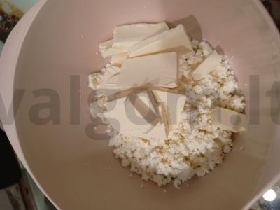 Varškės vafliai su margarinu Žingsnis 2