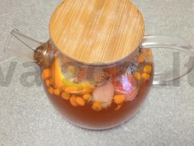 Arbata su raudonuoju apelsinu, šaltalankiais ir braškėmis Žingsnis 6