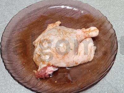 Anties šlaunelė aštriame mandarinų marinate, kepta su obuoliu Žingsnis 2