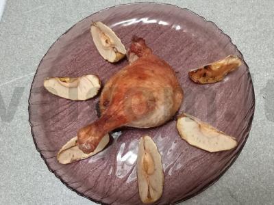 Anties šlaunelė aštriame mandarinų marinate, kepta su obuoliu Žingsnis 5