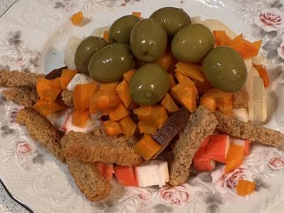 Šventinis salotas su alyvuogėmis Žingsnis 4