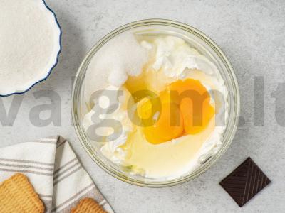 Sūrio pyragas „Šokoladinė“ Žingsnis 4