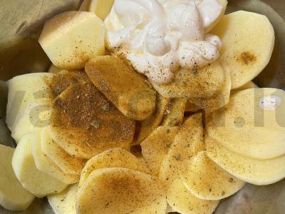 Bulvių ir faršo apkepas orkaitėje Žingsnis 2