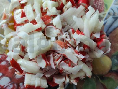 Salotos su krabų mėsa ir unagi padažu Žingsnis 4