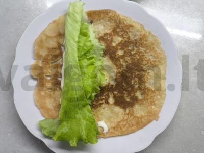 Blynų ritinys su silkių lašiša Žingsnis 3