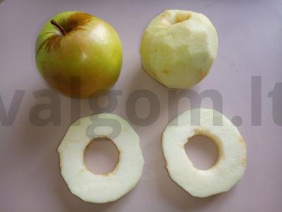 Obuolių pyragėliai su cukrumi ir cinamonu Žingsnis 1