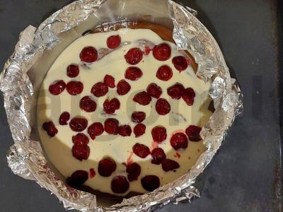 Sūrio ir vyšnių brownies Žingsnis 7