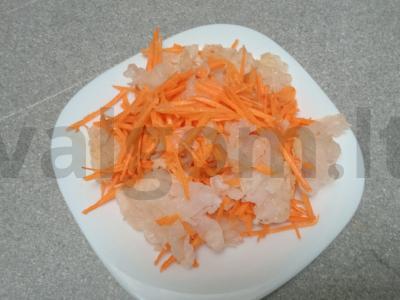 Korėjietiška salotos su koraliniais grybais Žingsnis 7