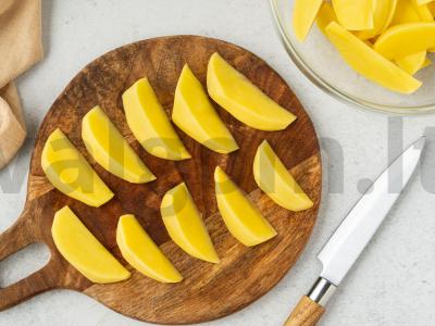 Kumpiai su bulvėmis kepimo maiše Žingsnis 2