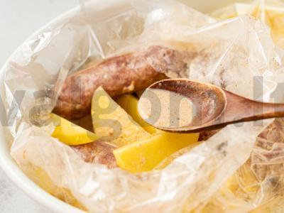 Kumpiai su bulvėmis kepimo maiše Žingsnis 3