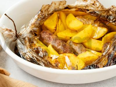 Kumpiai su bulvėmis kepimo maiše Žingsnis 4