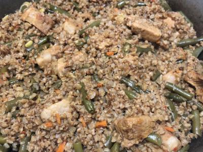 Grikių košė su kiauliena Žingsnis 10