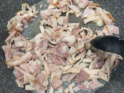 Sūrio makaronai su bekonu Žingsnis 3