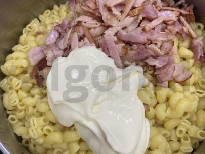 Sūrio makaronai su bekonu Žingsnis 5