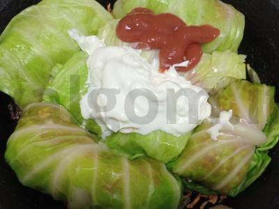 Balandėliai su jautienos faršu Žingsnis 11